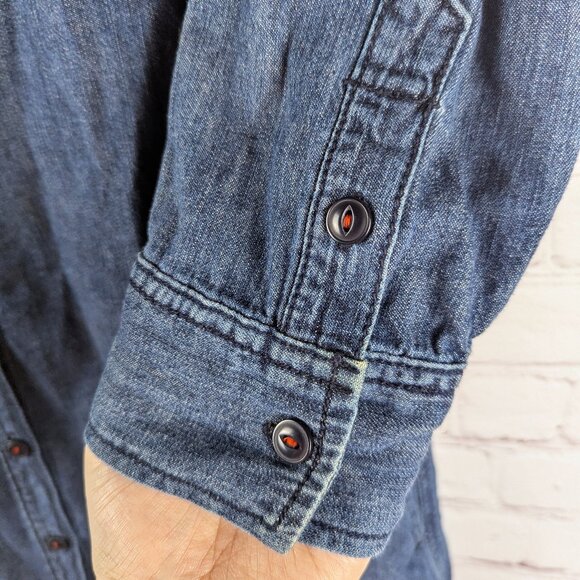 Lands End Long Sleeve Jean Shirt Dress - Size 4/XS - Picture 5 of 10